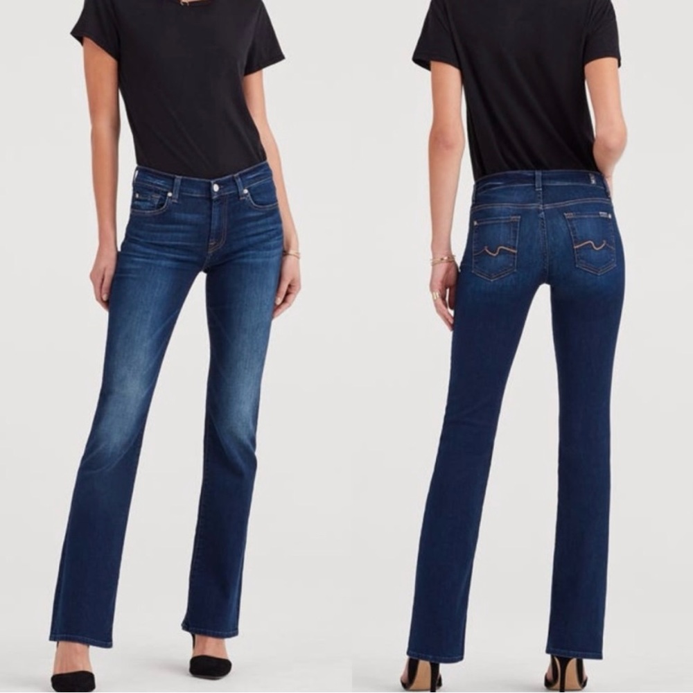7 For All Mankind Tailorless Iconic Bootcut Jeans in Moreno